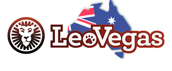 LeoVegas logo on the background of the australian mainland