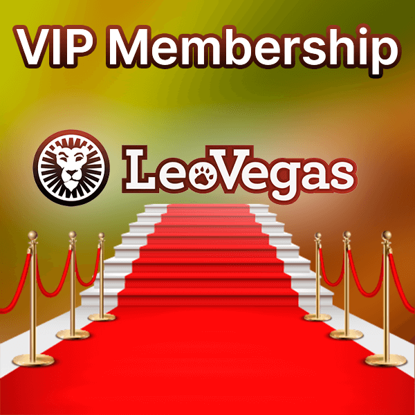red carpet presenter and LeoVegas logo