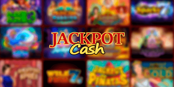 Jackpot Cash Casino logo with game section at the background