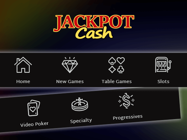 Jackpot Cash Insta Play Navigation Bar