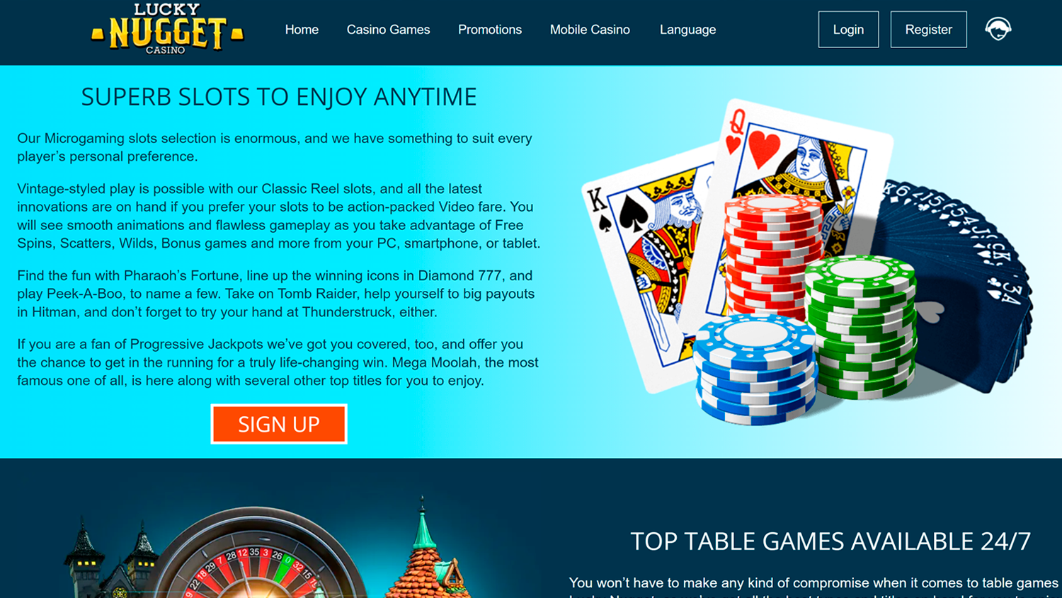 Games on Lucky Nugget Casino site