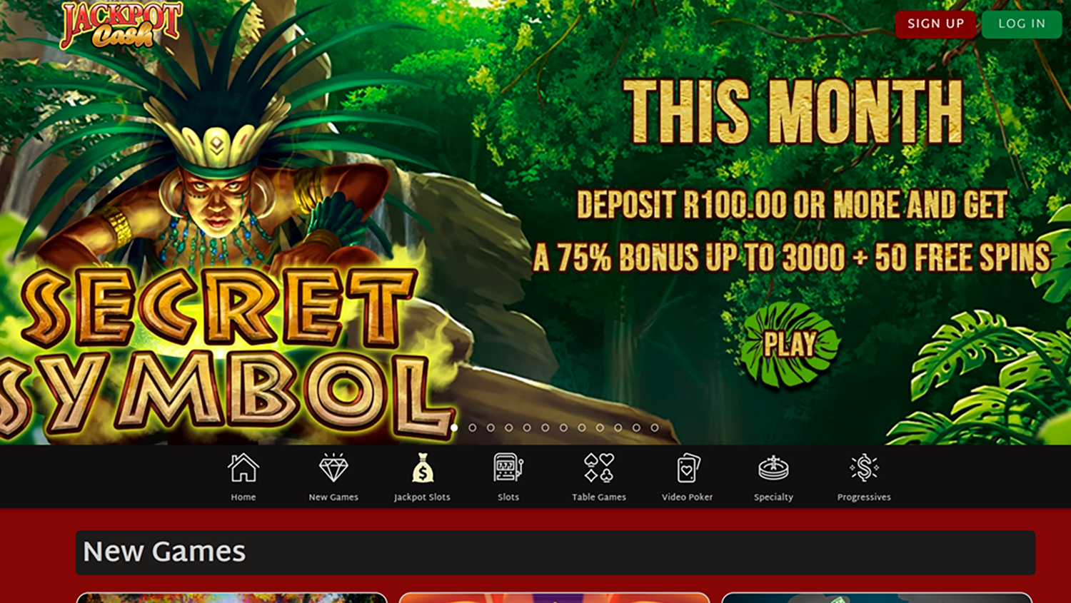 Jackpot Casino Site Page