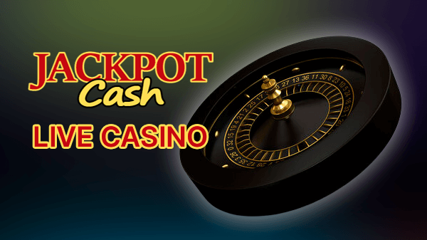 Live casino roulette and Jackpot Cash logo