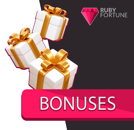 Gift boxes with Ruby Fortune logo