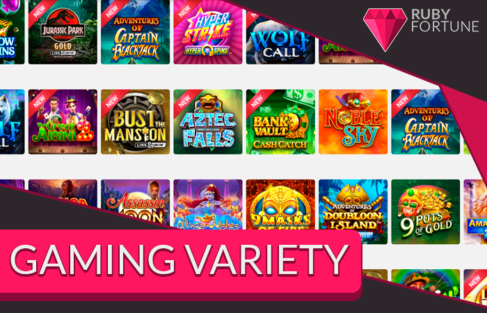 Ruby Fortune games screenshot
