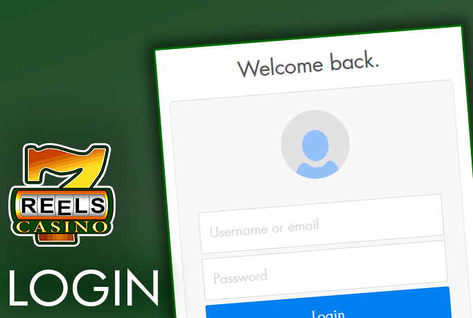 Sign-in form in 7Reels casino and 7Reels casino logo