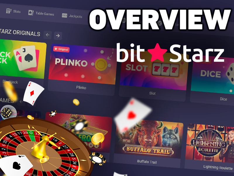 Screenshot of Games category on Bitstarz casino site