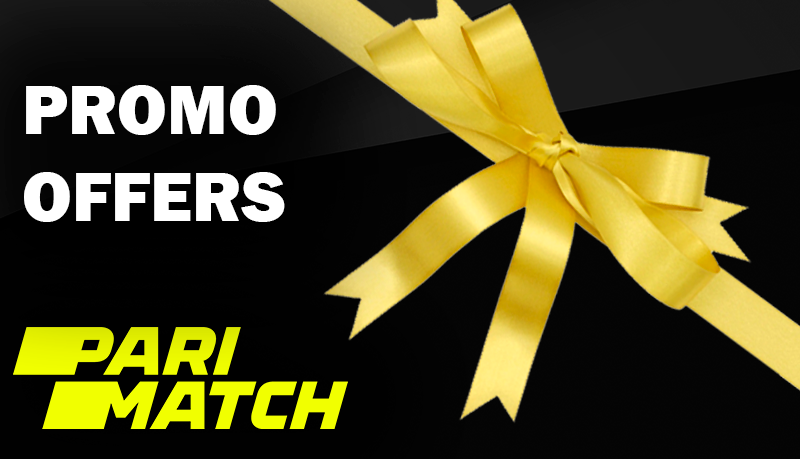 Yellow ribbon tied into a bow and Parimatch logo