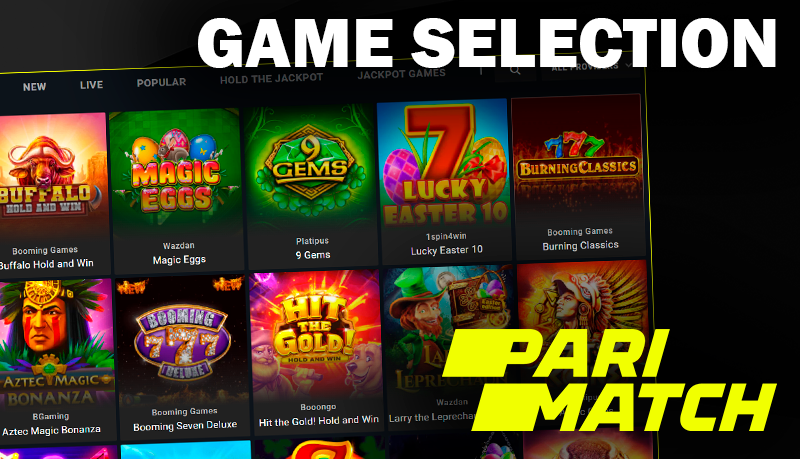 Game section category on Parimatch casino