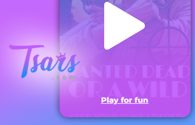 Play For Fun button on Tsars Casino website