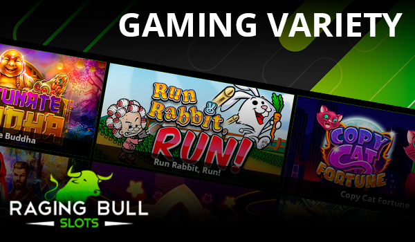 A part of games from Raging Bull casino site and Raging Bull logo