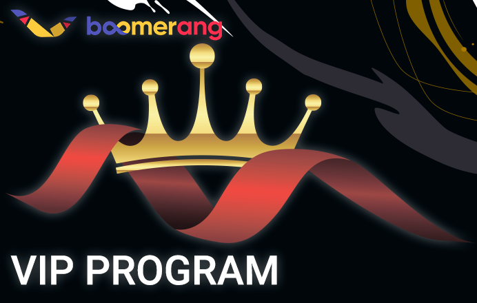 Vip program for Australian players Boomerang casino with a system of levels