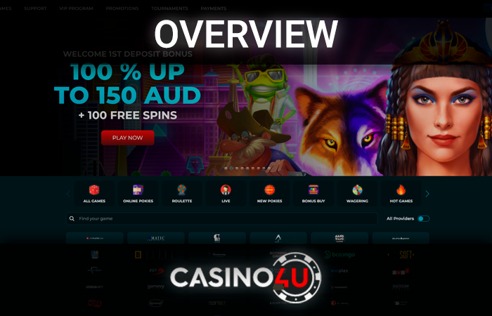 Casino4u home page