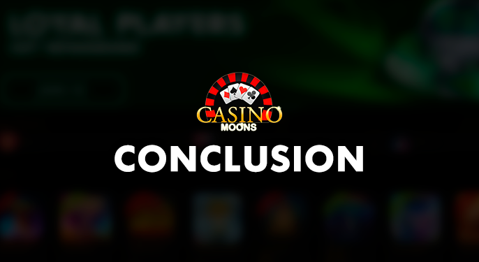 Casino Moons logo in the background of the open site