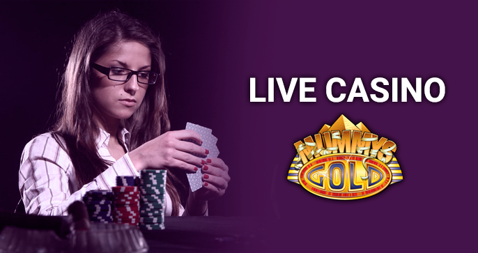 Live dealer games at Mummy's Gold Casino - blackjack, baccarat, poker and more