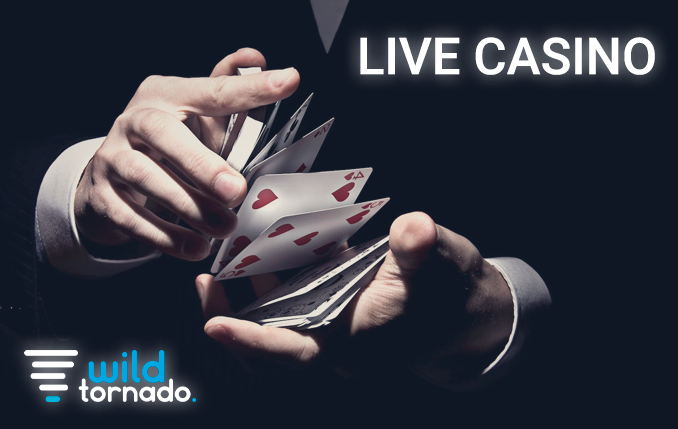 Live casino at Wild Tornado Casino with live dealer - baccarat, roulette and more