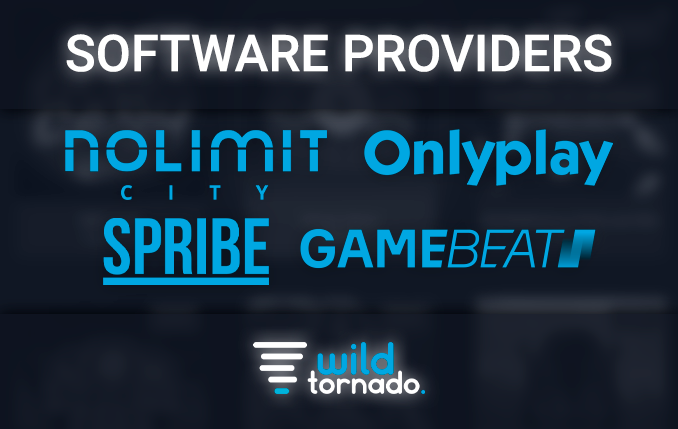 Game providers at Wild Tornado Casino