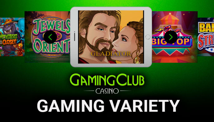 A variety of gambling games on the site of Gaming Club Casino