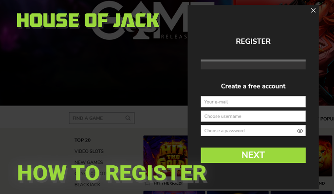 House Of Jack Casino Sign Up Form