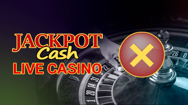 Live casino roulette with deny icon and Jackpot Cash logo