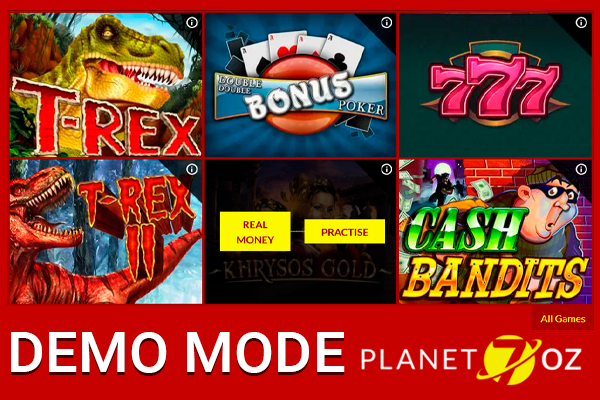 7 planet oz has a demo mode of its gambling games