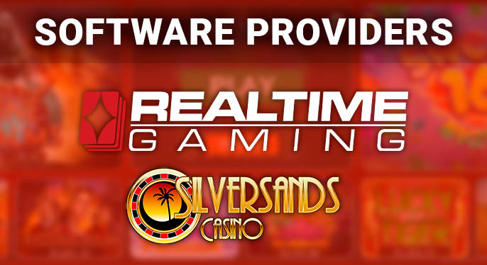 The logo of Real Time Gaming, a gambling provider that works with SilverSand Casino