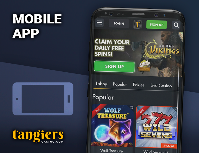 Tangiers Casino mobile app for Australian players