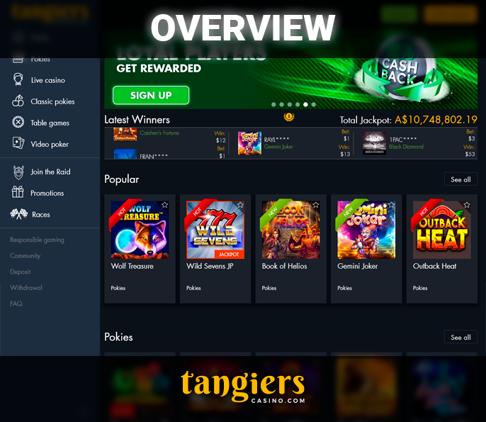 Introducing the Tangiers Casino website