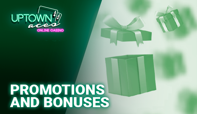 Bonus offers at Uptown Aces Casino - what bonuses a player can get