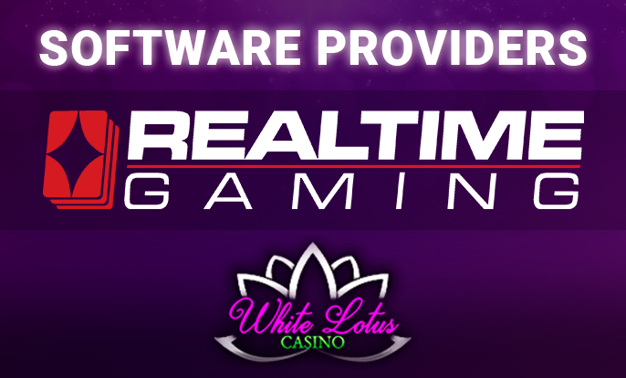 White Lotus Casino and Real Time Gaming logos