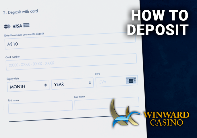 WinWard casino personal account replenishment form