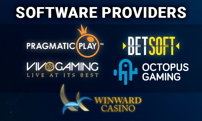 Logos of gambling providers at WinWard casino