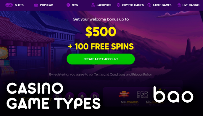 Bao Casino gambling categories and welcome offer