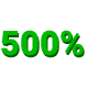 500 percent icon