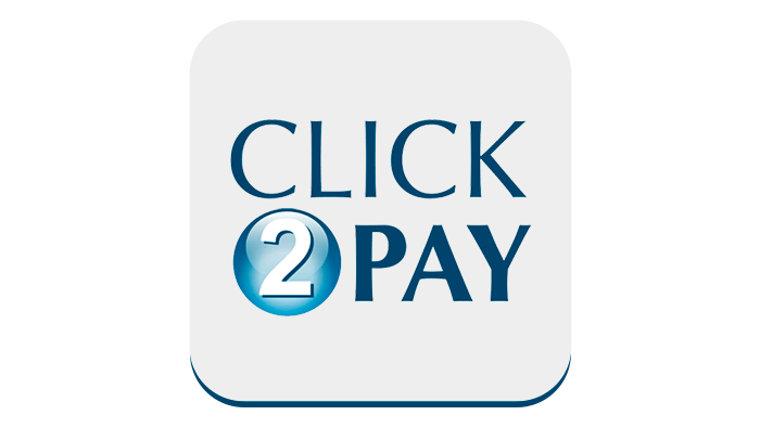 The logo of the electronic payment system Click2Pay