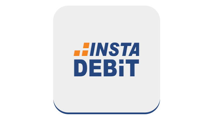 Instadebit payment platform logo with virtual card system