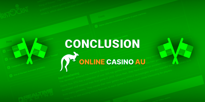 online-casinoau logo on the background of a sheet of gambling providers and finale icon
