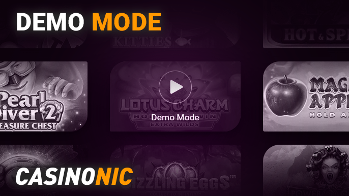 The opportunity to play gambling in demo mode on Casinonic