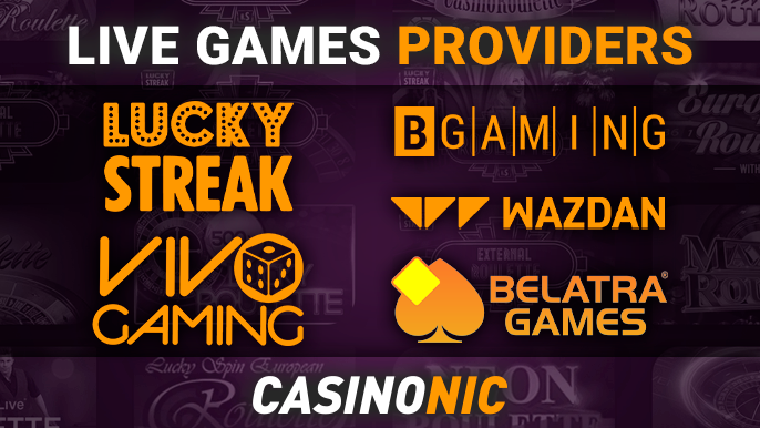 Live gambling providers working with Casinonic