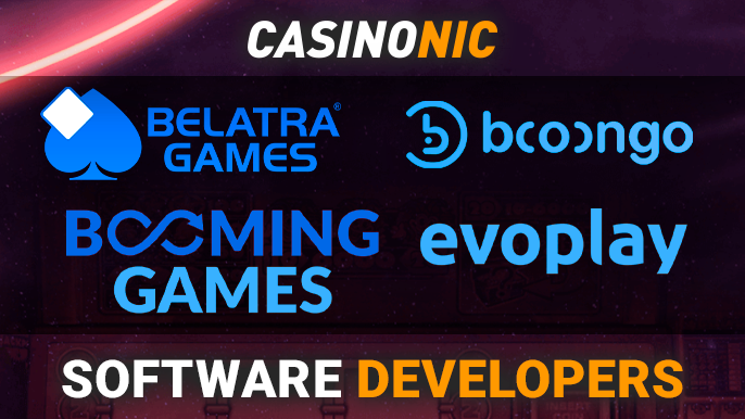 Casino game providers on Casinonic - a list of gambling providers