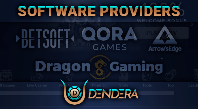 Gaming providers at Dendera Casino - providers and number of games