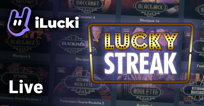 Live games from Lucky Streak at iLucki Casino for players from Australia