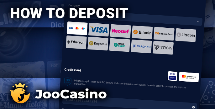 Joo Casino deposit - how to do it