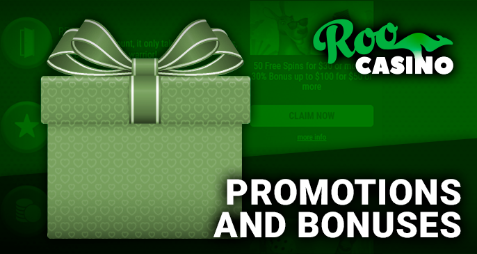 Bonus offers on the project Roo Casino - a list of promotions and their description