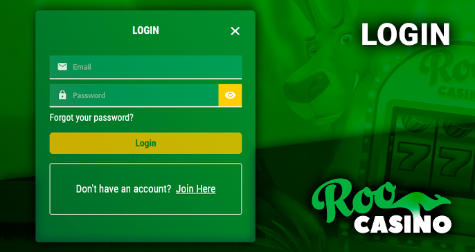 Authorization on Roo Casino website - step by step instructions