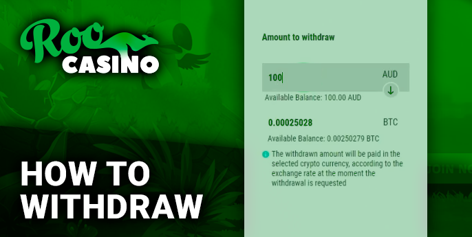 Withdrawing money from your Roo Casino account - how to get money