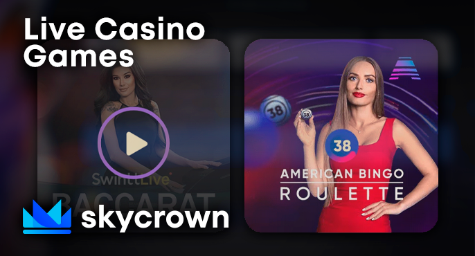 Live games from gambling providers at SkyCrown Casino