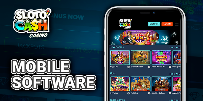 Playing at Slotocash casino on mobile devices