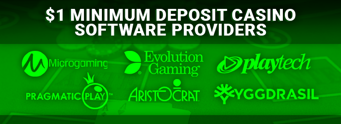 Software vendors in casinos with a minimum deposit of one dollar - a list of popular providers