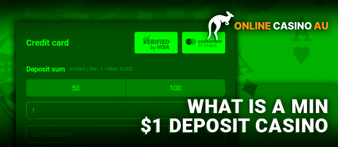 About the minimum deposit of one dollar in online casinos - example of deposit